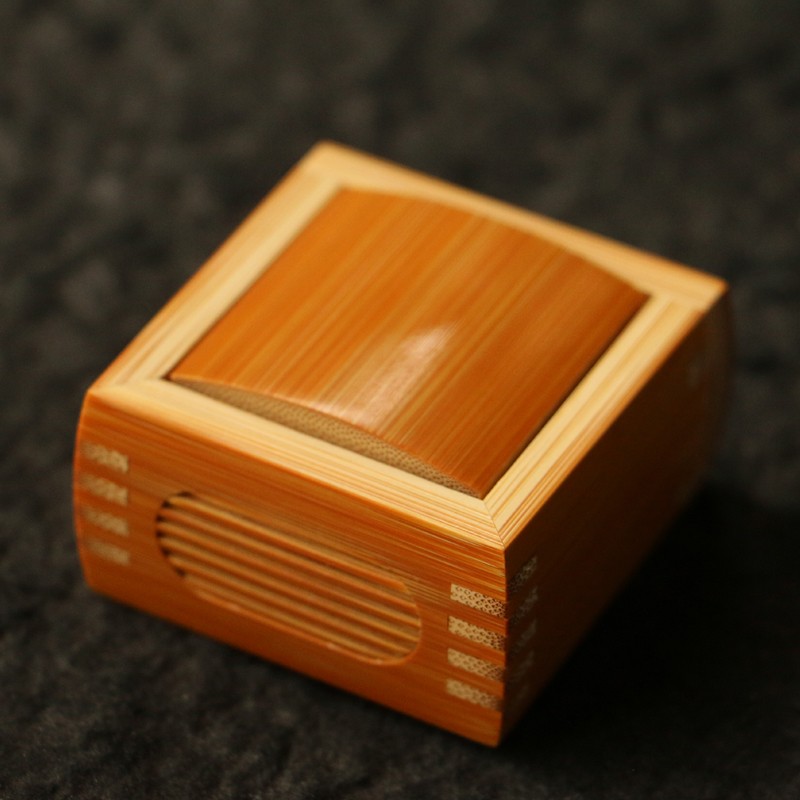 十几年老玉竹纯手工精工榫卯结构金钟竹蛉盒虫具文玩把件收藏竹