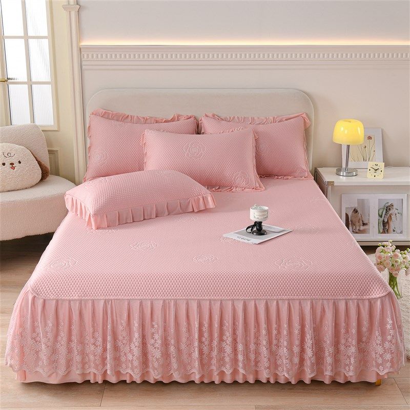 高档A类乙纶凉感席子夏季冰丝豆豆床裙空调软凉席三件套可机洗席,床上用品,冰丝席,淘宝优惠券,粉丝福利购,淘宝优惠卷