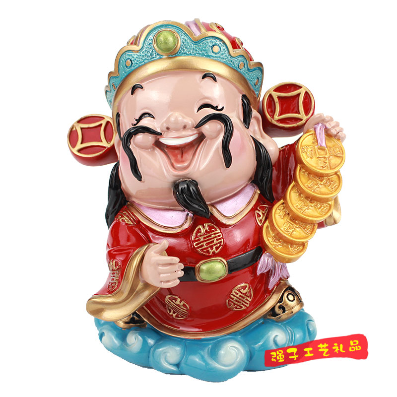 招财进宝财神摆件存钱罐储钱罐财神爷摆设小号家居客厅装饰品家用