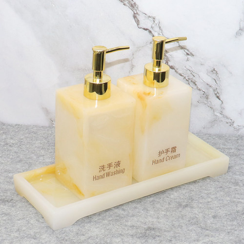 酒店洗手液瓶护手霜棉签盒托盘套装洗漱化妆品小瓶子按压分装空瓶