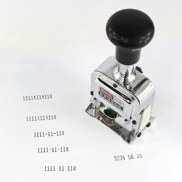 全金属年月日可调生产日期打码机回墨日期印章 自带印台翻转印章