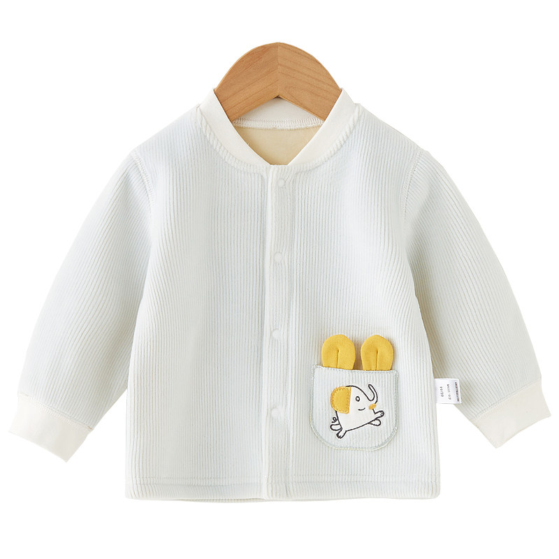 婴儿保暖内衣上衣单件加绒秋冬宝宝加厚开衫男女童无骨新生儿秋衣,童装/婴儿装/亲子装,保暖上装,淘宝优惠券,粉丝福利购,淘宝优惠卷