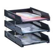 三层资料架可拆卸自由叠加文件架文件盘加厚文件座文件框学生试卷