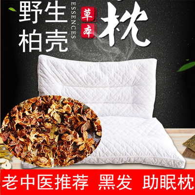 柏壳子枕头单人助睡眠柏壳籽白发少白头安眠乌发花草植物枕芯药枕
