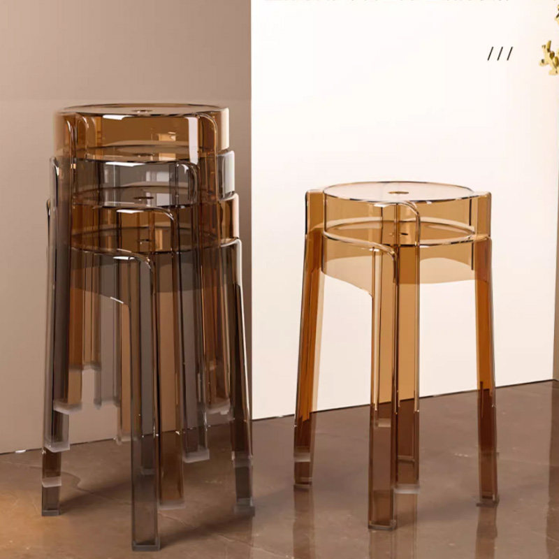 塑料凳子家用可叠放加厚简约餐厅亚克力透明凳子备用椅子风车圆凳,住宅家具,其它凳子,淘宝优惠券,粉丝福利购,淘宝优惠卷