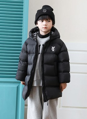 童装羽绒服中长款加厚24冬季新款男童羽绒服小中大女童外套23817