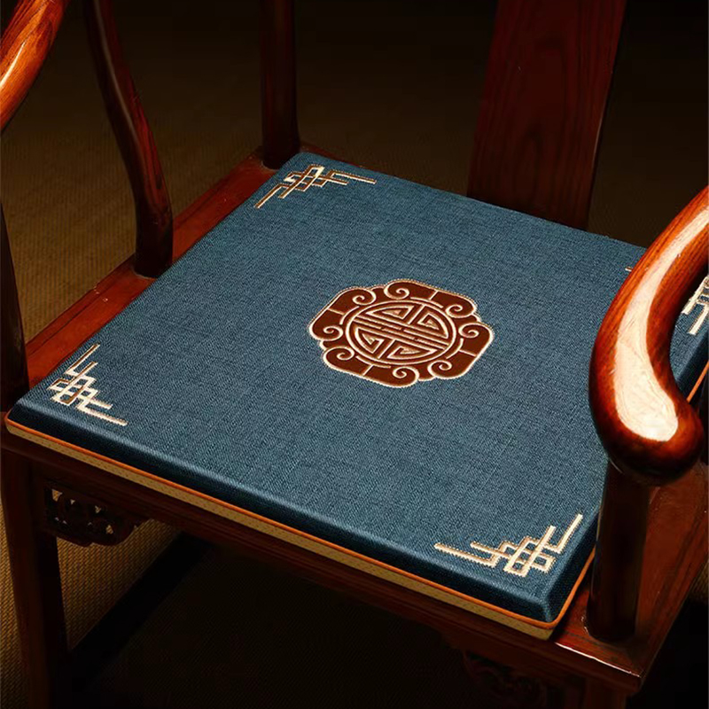 中式红木椅子坐垫茶桌椅垫子实木沙发垫圈椅太师椅凳子垫座垫定制