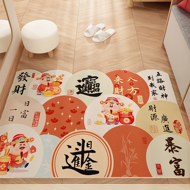 pvc门外入户门地垫可擦免洗门口防滑喜庆地毯进门垫耐脏玄关脚垫