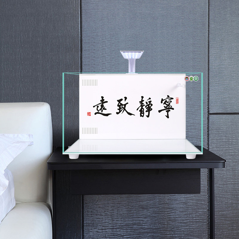 鱼缸客厅2023年新款中小型家庭背滤生态免换水超白玻璃桌面金鱼缸