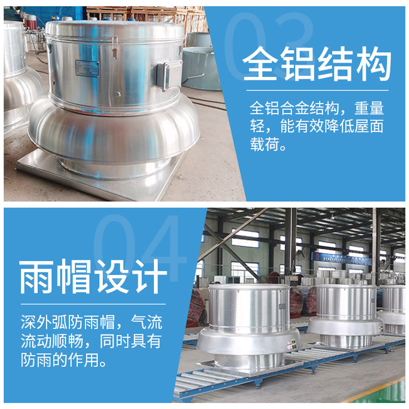 直供离心风机 车间通风全铝风机 低噪音排烟防爆RTC屋顶风机