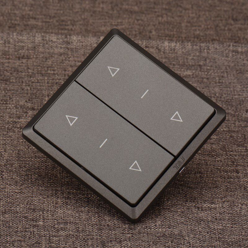 【CS】天基86型6A一位/二位电动窗帘回弹开关 按键自动复位面板