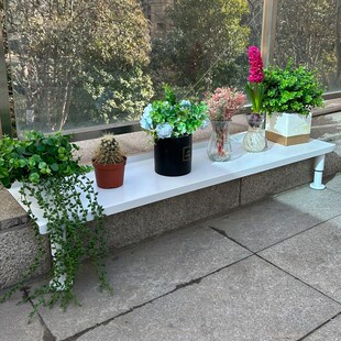 家用窗台增宽架 阳台边沿置物架 防腐花架多肉架子可调节腿加宽架