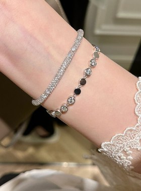 夏日清冷感爆闪泡泡彷钻手炼女轻奢小众精致2025新款手串叠戴手饰