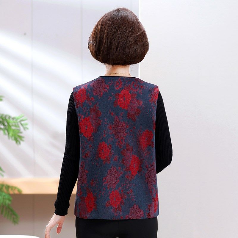 加肥特加大码胖奶奶妈妈女士外穿老年人马甲女款老太宽松马夹背心