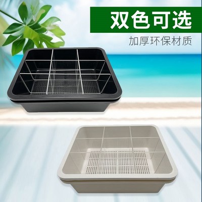 乌龟隔离饲养盆黑白发色专用蛋龟剃刀果核大号育苗鳄龟窄桥半水陆