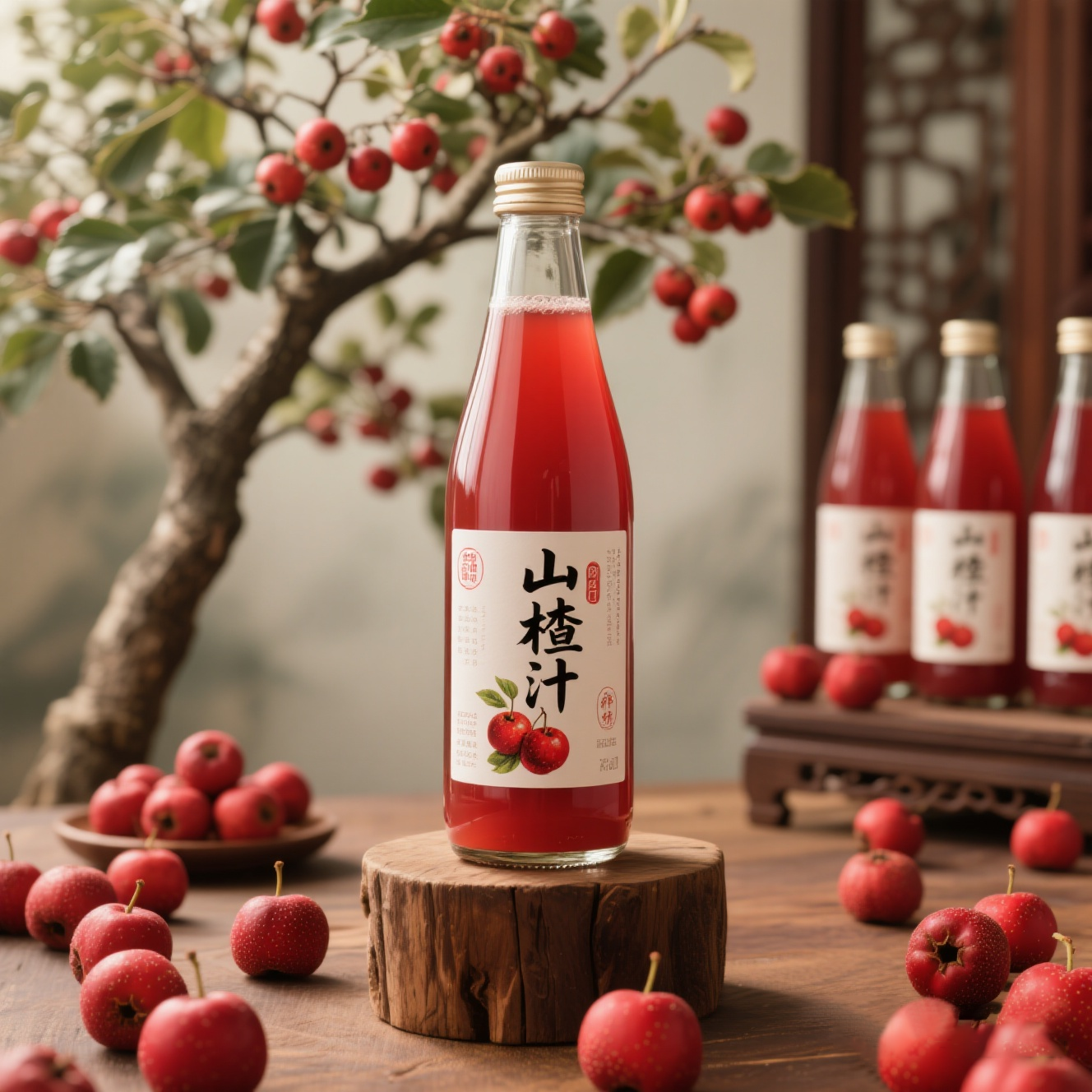 【现货速发】山楂汁果味饮料220ml*10瓶酸甜可口餐前开胃解腻