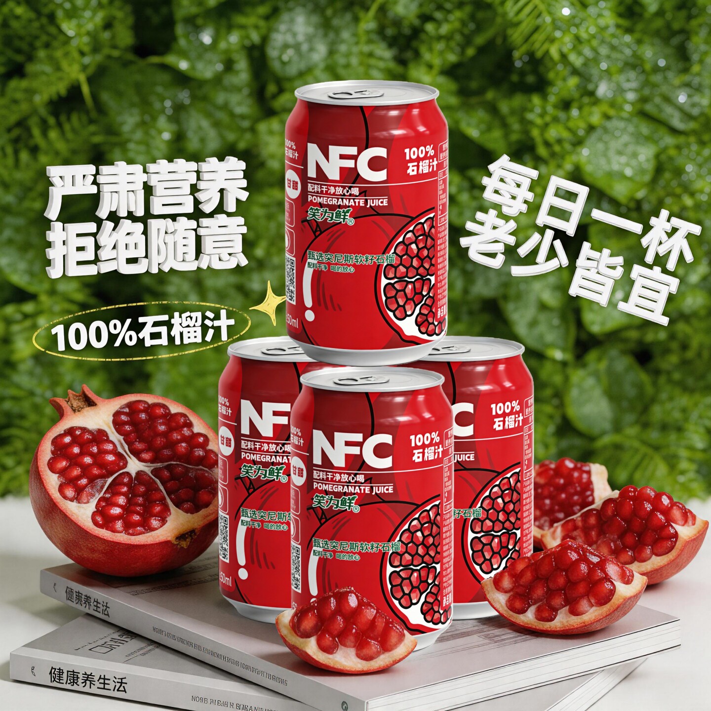 【新品上市】100%NFC石榴汁320ml装软籽石榴果汁饮料健康喝的放心
