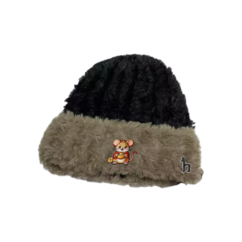 【一折专区】Horgias哈吉斯尼森时尚帽子男女保暖套头帽鼠年限定