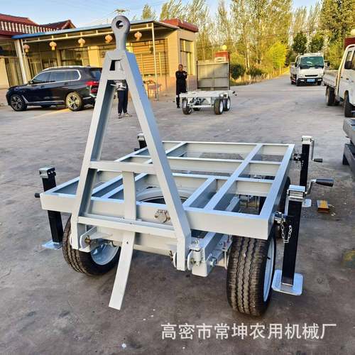 1.5吨框架拖车货物运输牵引式搬运平板车周转工具车牵引平板车