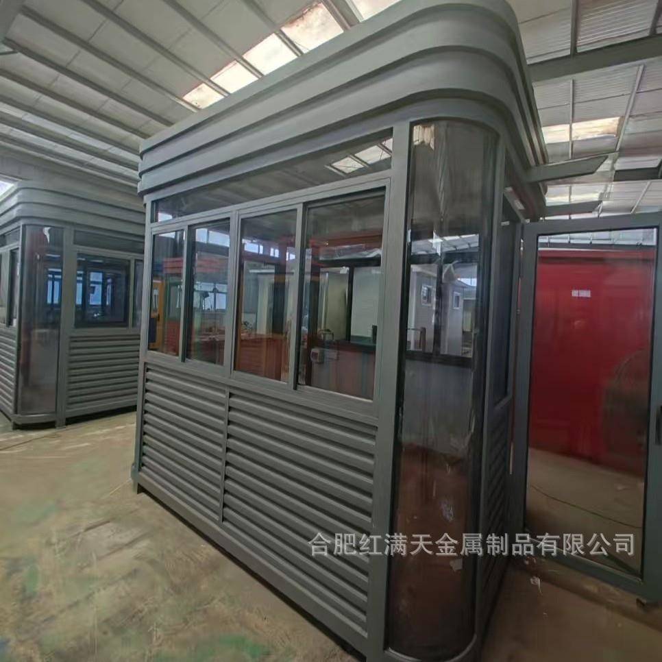 钢结构岗亭带空调保温岗亭金属环保烤漆岗亭企业厂区大门形象岗亭