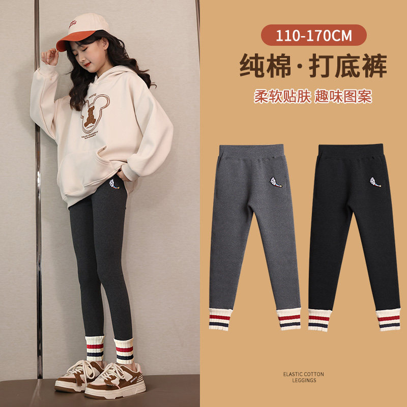 女童打底裤加绒加厚2025秋冬新款保暖裤大童冬季长裤儿童冬天裤子