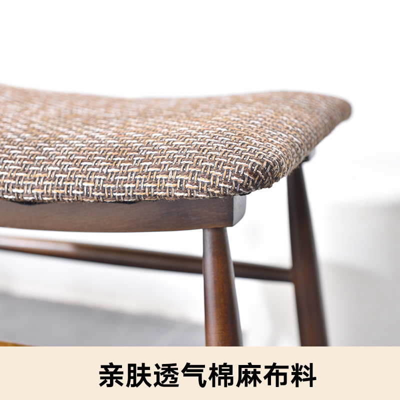 化妆凳实木梳妆凳卧室榉木方凳家用软包板凳北欧轻奢凳子换鞋凳