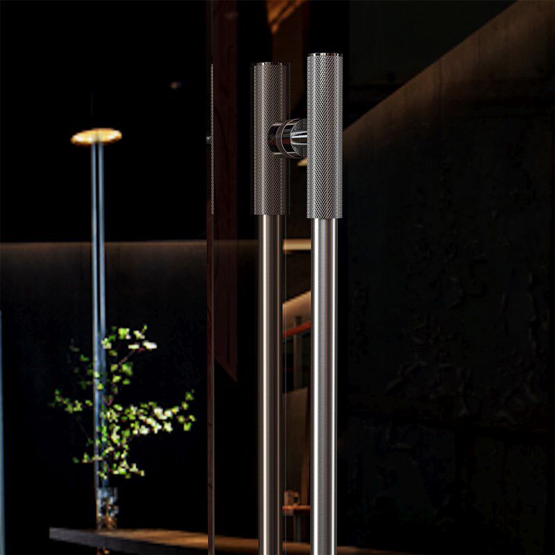 中古风高定酒店实木门拉手法式有框玻璃门把手铜色系门把