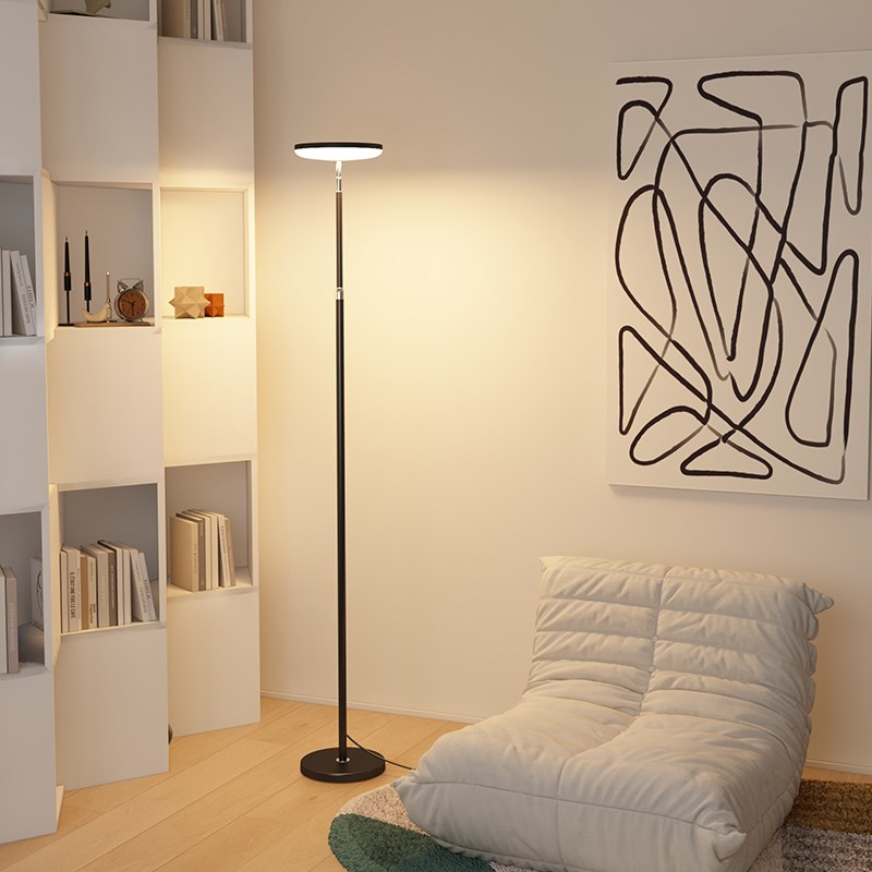 超亮补光落地灯客厅卧室床头氛围沙发角向上极简护眼阅读立式台灯