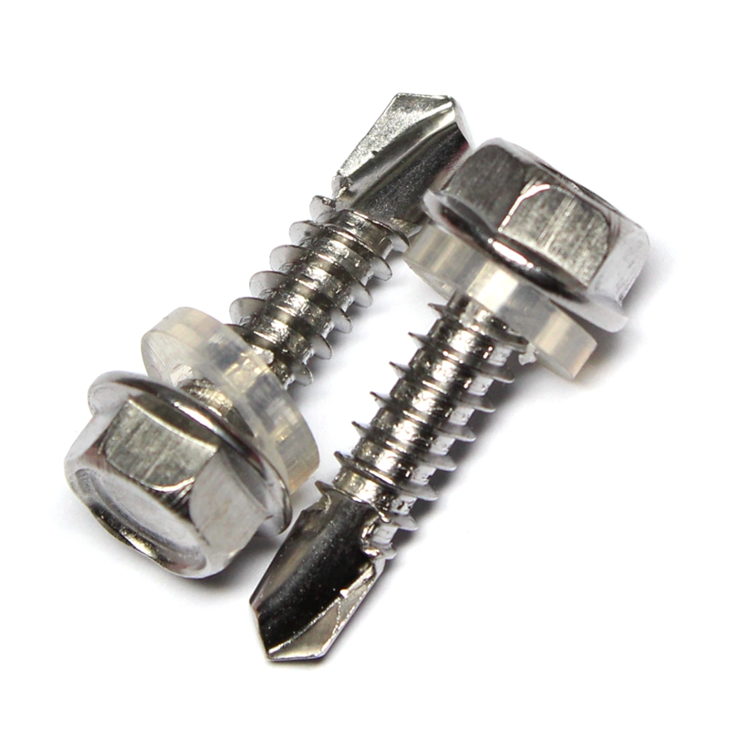 10不锈钢外六角钻尾螺丝彩钢瓦自攻自钻燕尾螺丝镀锌管铁皮T5.5