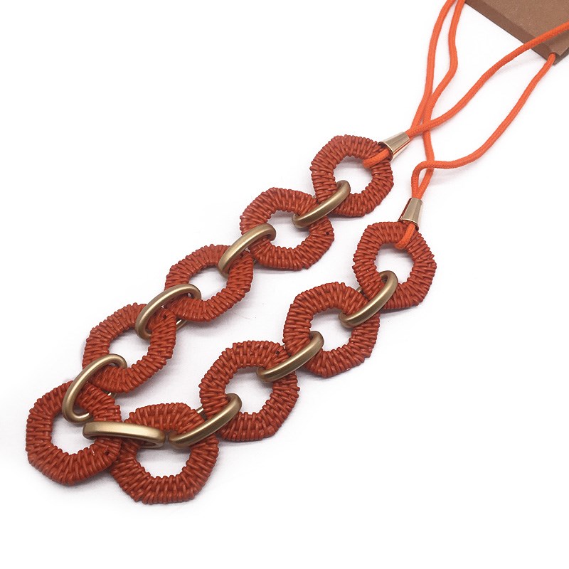 彩色多巴胺扣环窗帘绑带窗帘装饰绑绳窗饰辅料树脂链条仿木纹