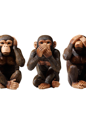 欧式动物装饰仿真大猩猩咖啡厅酒吧办公室复古怀旧树脂工艺品