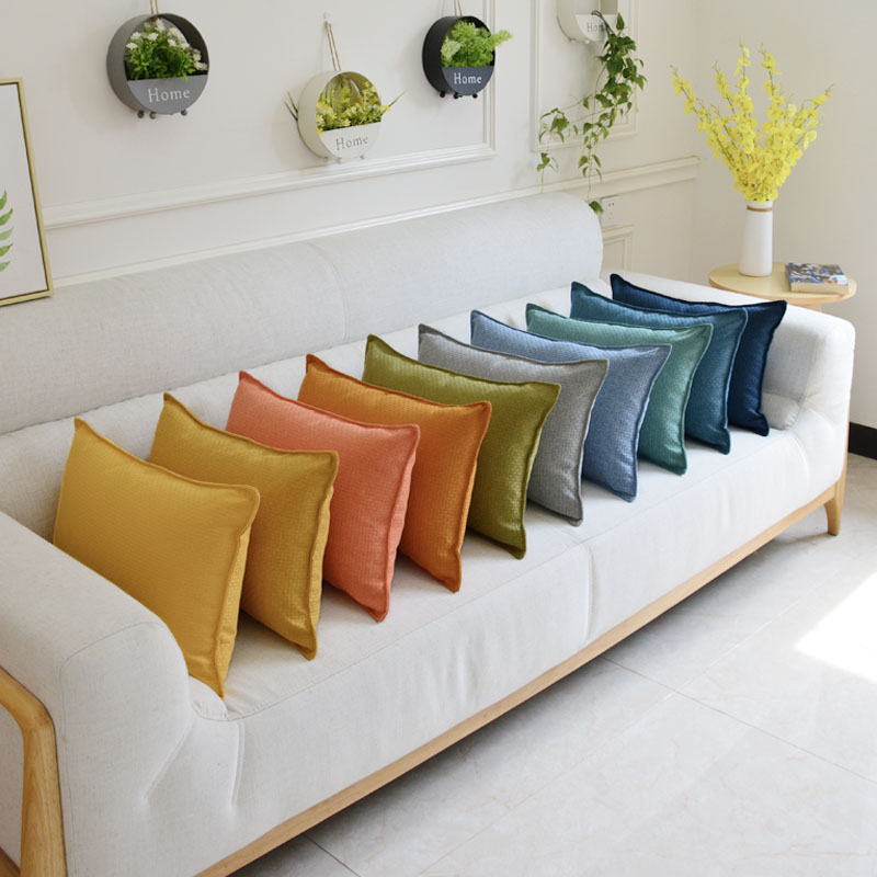 四季亚麻抱枕客厅沙发靠垫大号床头靠枕长方形腰枕抱枕