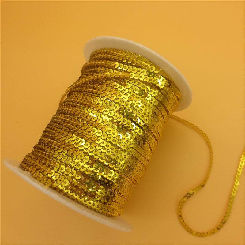 mm圆形亮片条连线亮片 5个颜色选 DIY舞台妆辅料一卷