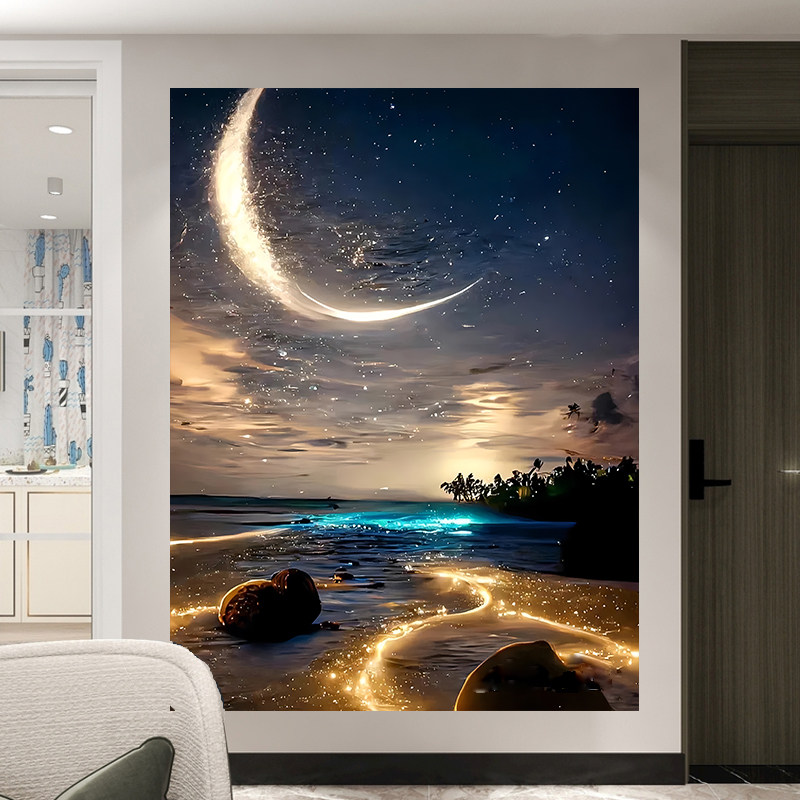 梦幻治愈系竖背景布挂布沙发背景墙装饰画墙布卧室宿舍挂画布艺,居家布艺,挂毯/壁毯,淘宝优惠券,粉丝福利购,淘宝优惠卷