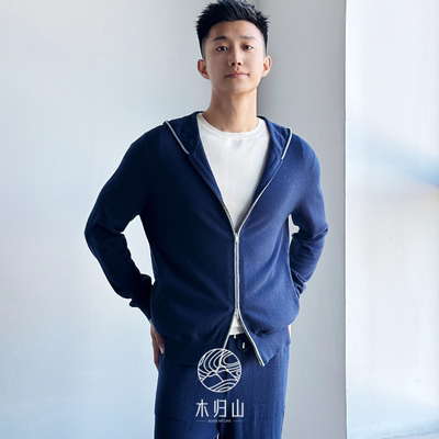 男士超细羊毛针织运动套装