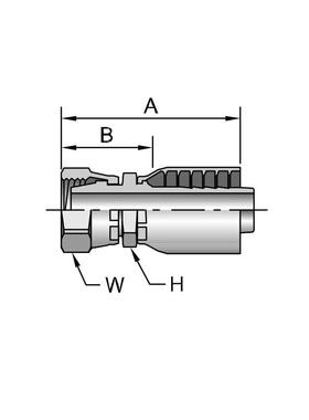 11243flareless美制螺纹24度球头液压软管不锈钢扣压接头