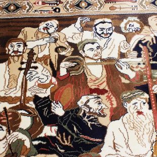 饰画 新疆艺术挂毯客厅卧室壁挂高级混纺挂毯十二木卡姆新疆餐厅装
