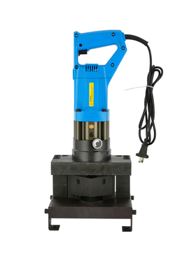 电动角钢切断机角钢冲孔倒圆弧切斜角两用机切直角切9四合一机