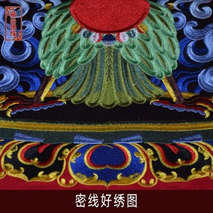 绣品唐卡挂画大鹏展翅飞店铺供堂墙壁过道布艺装饰挂件饰品