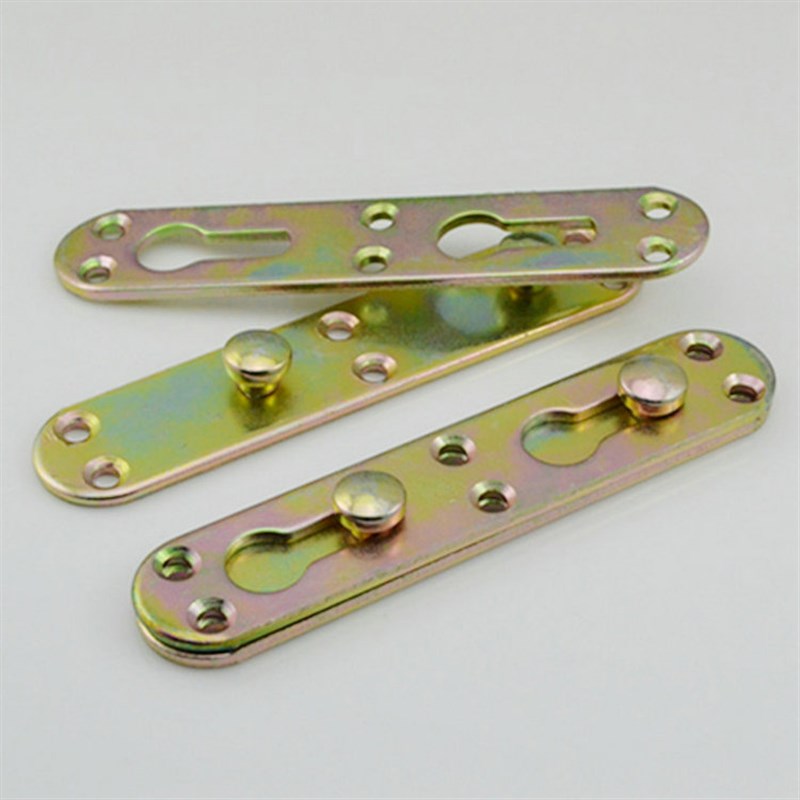 家具床床挂件床插木床铁床铰链床连接角码床连接件加厚床合页