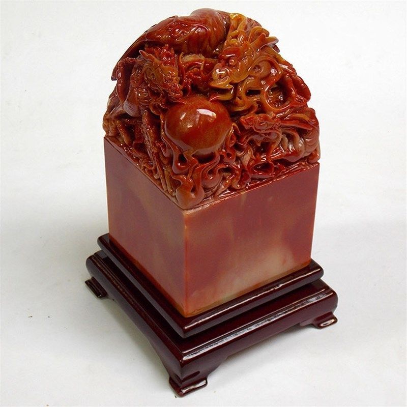 三龙大玉玺仿寿山石大印章龙章龙印章活动专用章免费刻字