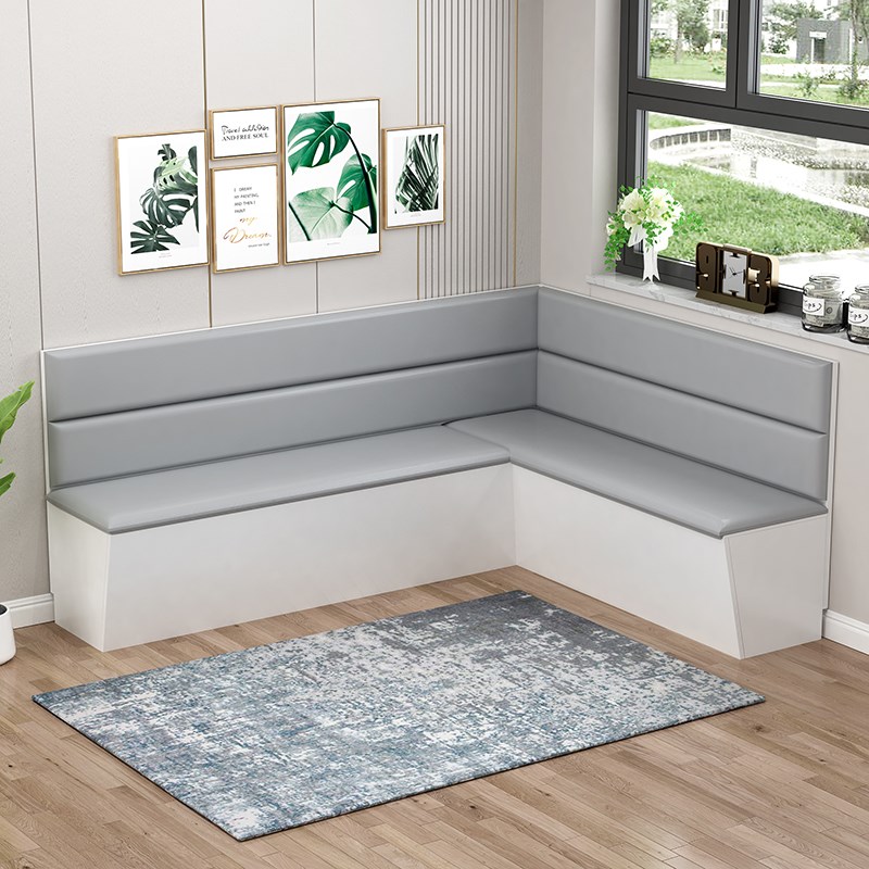 实木奶茶店桌椅卡座沙发凳甜品咖啡汉堡饭店餐厅靠墙软包定制