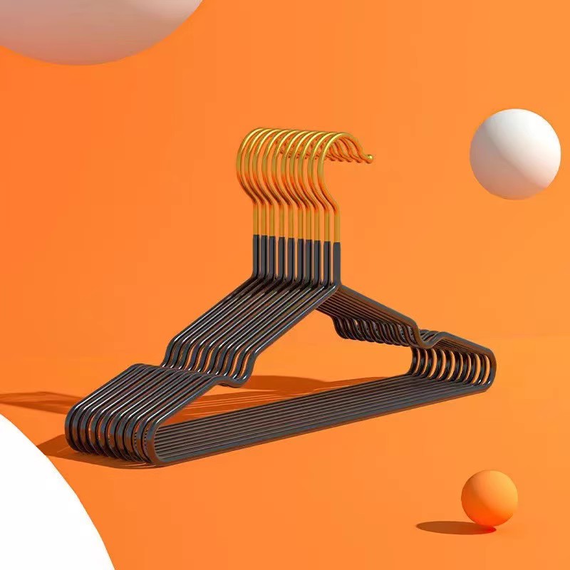 抖音新款加粗防滑浸塑衣架家用晾衣架晒衣撑子学生宿舍衣架