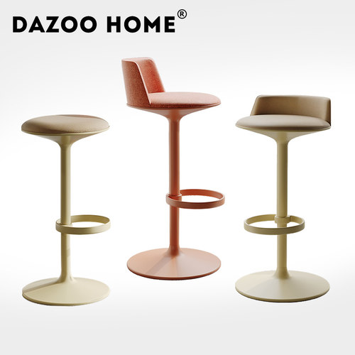 现代简约高端吧台椅酒吧奶茶店咖啡店高脚椅凳设计师家用岛台椅子