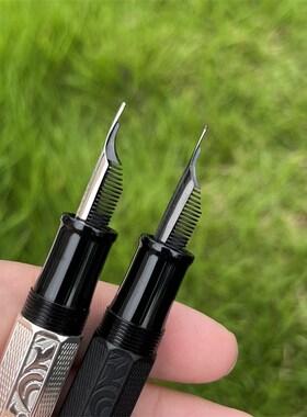 JON末匠钢笔古典差动式活塞吸墨八面体刻纹镀银大型金属