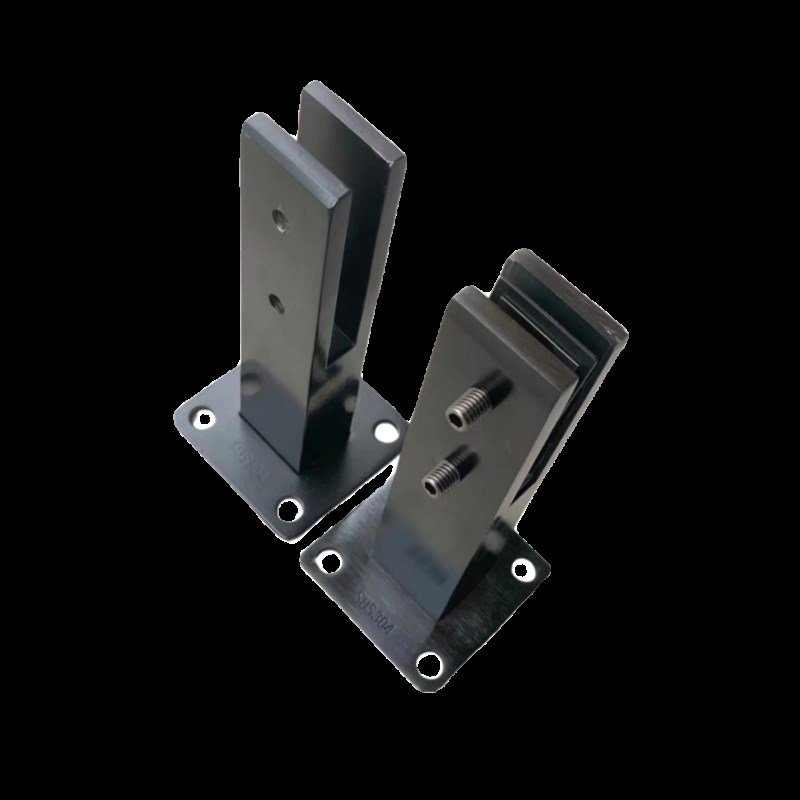 不锈钢玻璃夹扶手u型固定楼梯立柱支撑脚架托架底座泳池夹