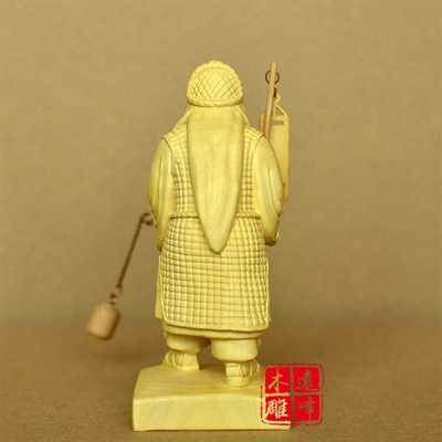 黄杨木雕孝子爷三爷伯神像实木雕刻精雕工艺品