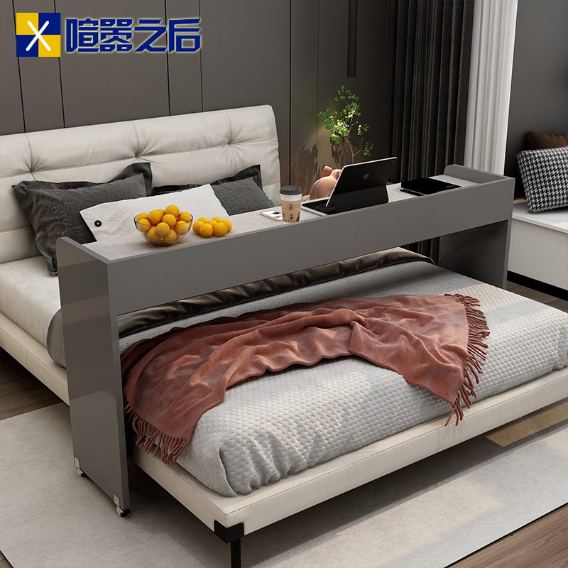 卧室懒人跨床桌可移动床上书桌岩板电脑桌家用办公桌长条桌8L20