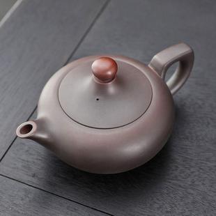 家用泡茶壶茶具礼盒建水紫陶壶 紫陶凤鸣壶纯手工鸿运当头复古中式