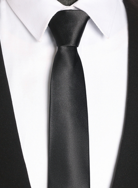 领带男正装拉链式结婚新郎男士商务蓝色懒人免打西装衬衫7cm